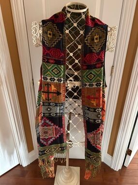 Aztec Boho sleeveless top one size